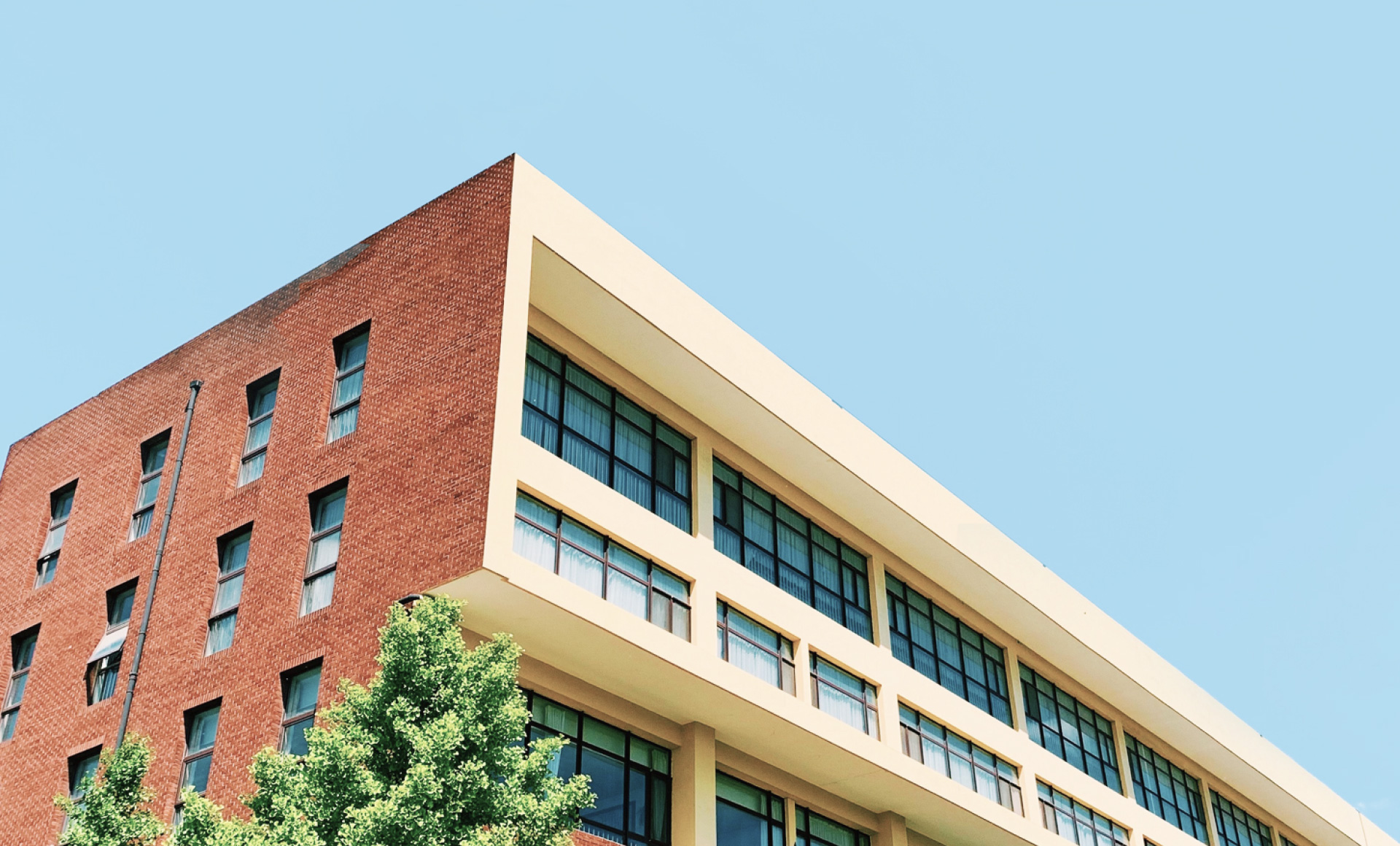 Picture image of the left front of the school building