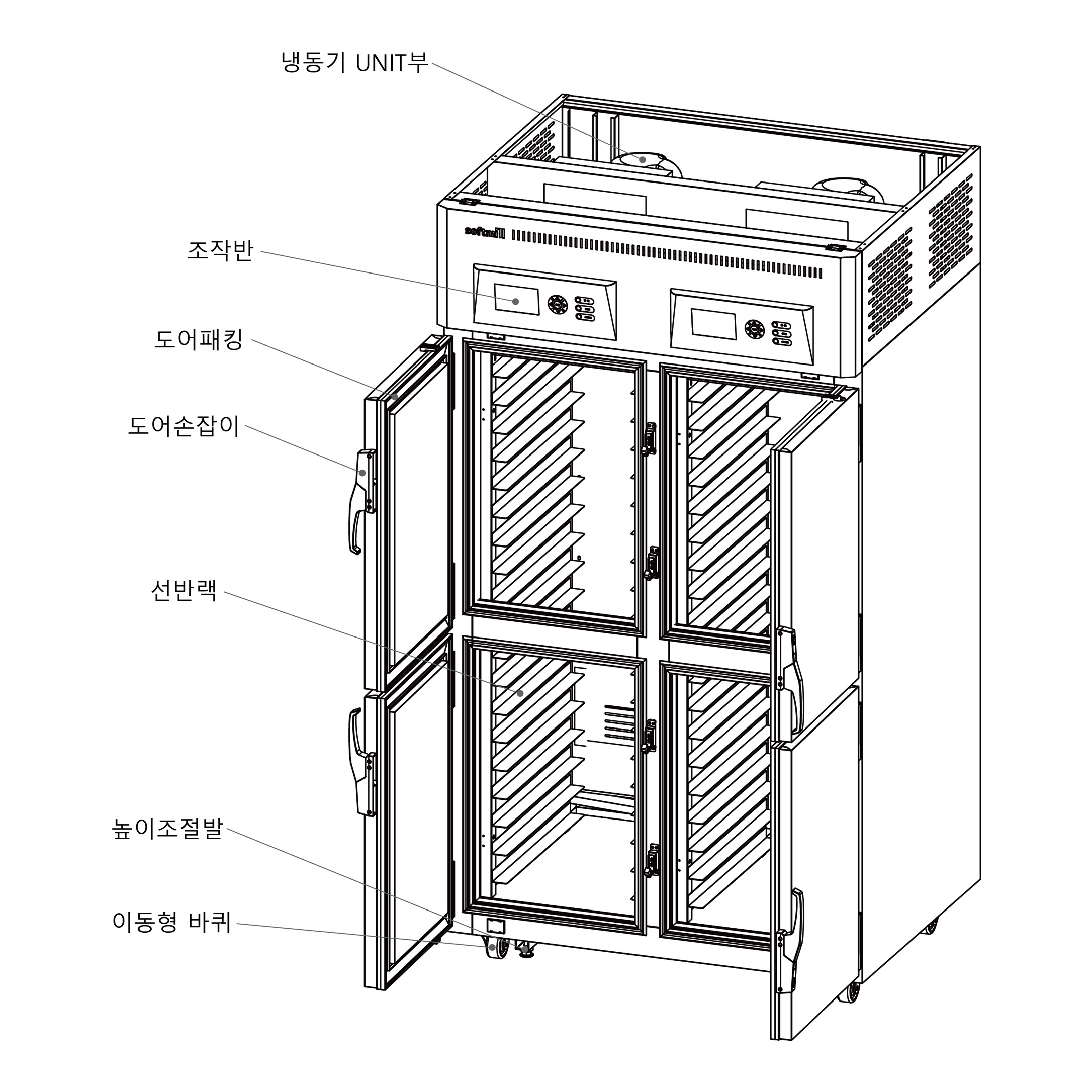 Freezer 4 doors detail mini size images